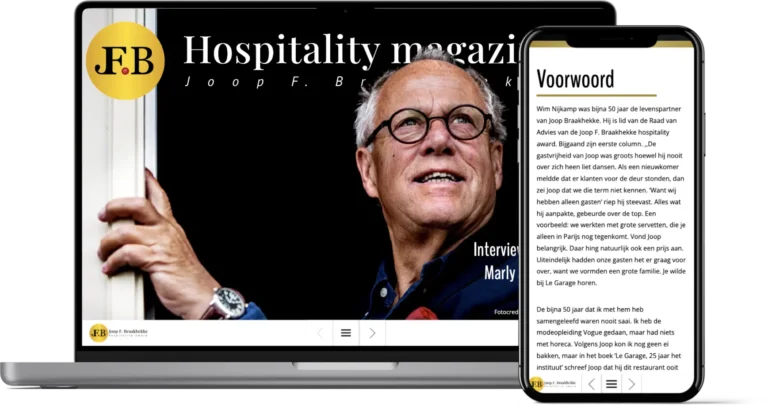 Screenshots van het Hospitality Magazine editie 1